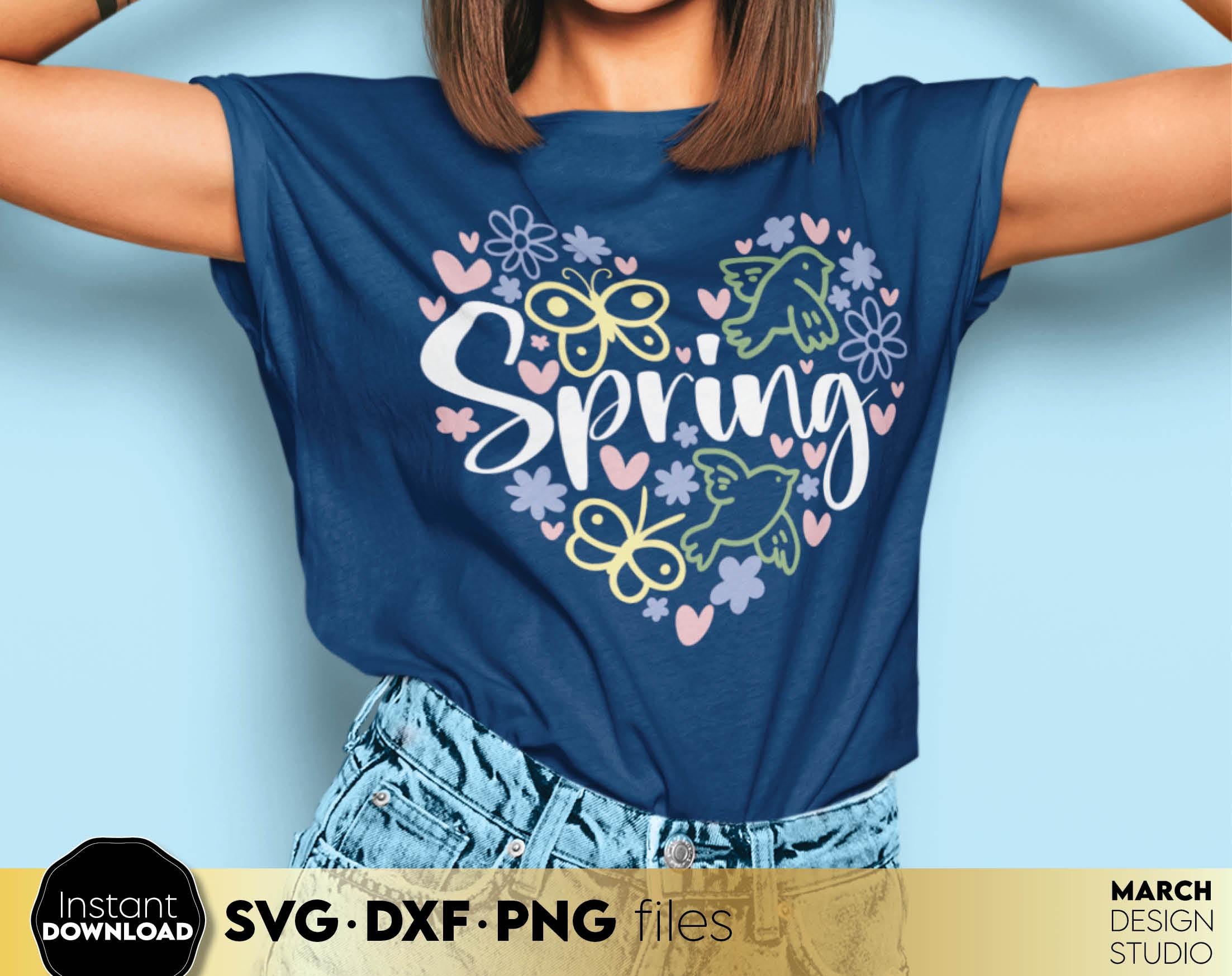 Spring Pics Svg Spring SVG Bundle, Floral Quotes, Birds, Butterflies (digital Download ...