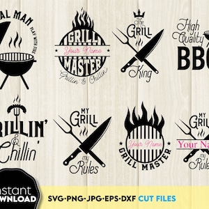 Barbacoa SVG / Paquete Barbacoa Master SVG / Archivos de corte Grill Svg / Dxf Png Eps / Citas divertidas de barbacoa / BBQ Svg / Papá Delantal Svg Png