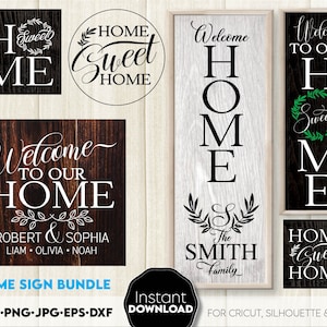 Welcome Sign SVG Bundle | Porch Signs Welcome Sign For Front Porch SVG | Farmhouse Sign Svg | Front Door Sign Svg Files For Cricut Png Dxf