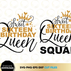 süßer sechzehn SVG | Süße 16 SVG | 16. Geburtstags-Svg | 16 Geburtstag Prinzessin | Sechzehn Geburtstags-Svg | 16 Geburtstagskader | Sweet 16 Tee svg