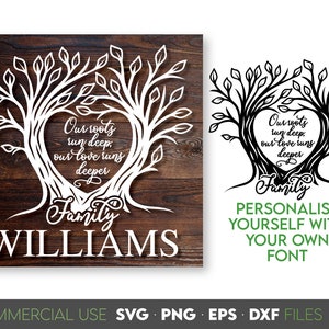 Family Tree SVG PNG, Family Reunion SVG Png, Family Tree Monogram, Tree Of Life svg, Split monogram svg Cut Files For Cricut Silhouette