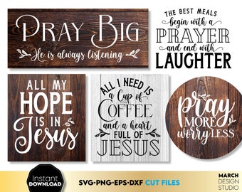 Christian Farmhouse SVG Bundle: Rustic Easter, Jesus Cross, Bible Verse (Digital Download)
