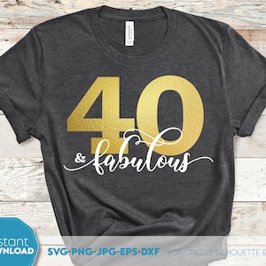 40th Sublimation Png 40th Glittered Png Svg Fabulous 40 Svg 40 Birthday Cut File 40th Birthday Png 40 Birthday Png 40th Birthday Svg