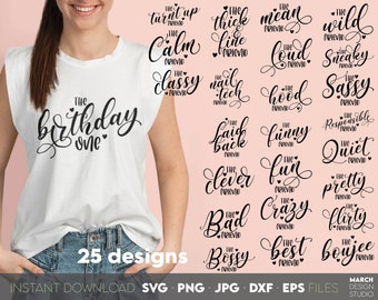 Birthday Squad SVG PNG Bundle, Matching Group Shirts, Digital Download