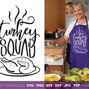 Thanksgiving Cooking Squad SVG | Funny Thanksgiving SVG | Thanksgiving Saying PNG | Thanksgiving Printable | Thanksgiving Clipart | Turkey