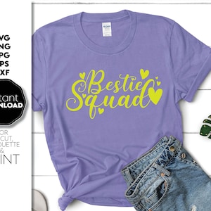 Meilleurs amis SVG | Bestie Squad SVG | Besties coeur SVG | Besties svg | Meilleurs amis png | Besties citation Svg | besties chemise svg | Svg d'équipage d'amis
