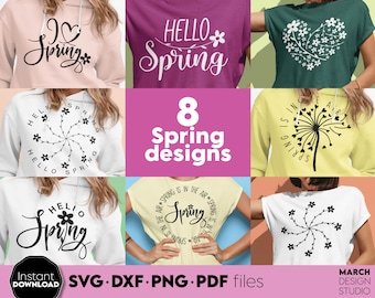 Spring Flower SVG Bundle: Easter Shirt Designs (Digital Download)