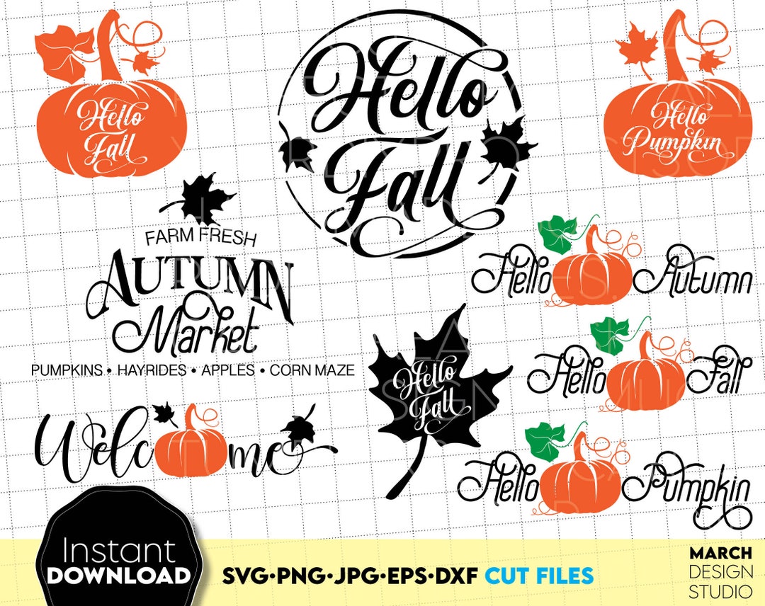 Fall SVG Bundle Farmhouse Fall SVG Farmers Market SVG Farm Fresh Svg