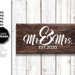Sr. y Sra. SVG, Sr. y Sra. Letrero SVG, Sr. y Sra. Camisetas SVG, Sr. y Sra. Almohada, Sr. y Sra. Gafas, Boda SVG, Luna de miel SVG, Cricut SVG