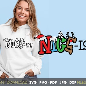 One Merry Teacher SVG PNG, Insegnante Natale Svg, Nice - ish Natale svg, Vita da insegnante svg, File di taglio per Cricut Silhouette
