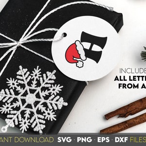 Weihnachtsmonogramm Svg Png Buchstaben, Weihnachtsverzierungen SVG, Nikolausmütze Png svg, Weihnachtsgeschenke svg, Weihnachtsbuchstabe Png, Weihnachtsschnitt