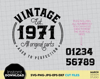 Paquete SVG de cumpleaños vintage: Diseño de camiseta retro (descarga digital)