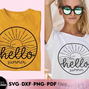 Hello Summer shirt Png, Hello Summer Sign Svg, Summer svg Files, Summer Quote Svg, Summer Svg Cut File Designs