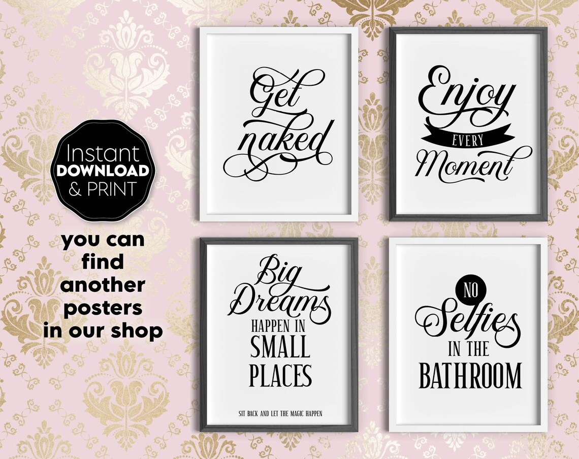 Funny Printable Wall Art for Bathroom Wash Your Hands - Etsy