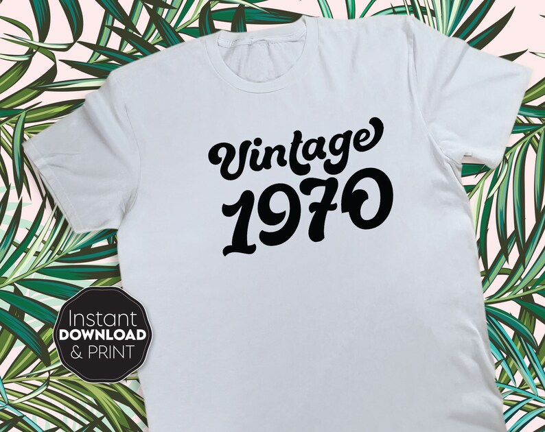 Download 50th in 2020 Birthday Vintage 1970 Shirt 50th Birthday SVG ...