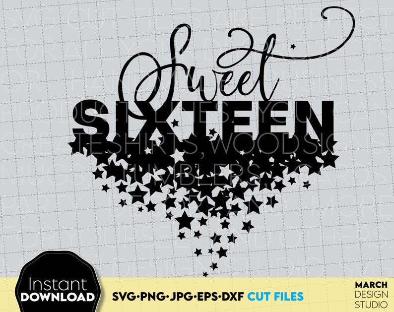 Download 16th Birthday Svg Sweet 16 Shirt Svg 16th Birthday Gift Svg Girls Birthday Party Svg Sweet Sixteen Svg Dxf Eps Png Jpg Cut Files T Shirts Tops Tees Bgc Sedahotels Com