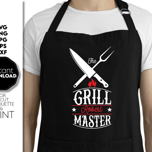 Grill Master SVG Apron for Men SVG Grill Master PNG Etsy