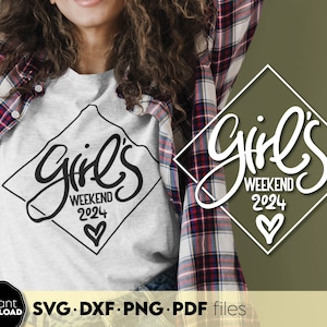 Cadeaus voor vrienden grappige tienermeisjes Svg Girl Vibes Svg Girl Summer Svg Girl's Weekend 2025 Beste vrienden PNG | Svg voor damesshirts