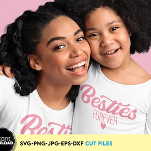 Besties shirts voor 2 Svg Png beste vrienden svg-bestand beste vrienden cadeau Besties voor altijd Svg Png besties hart svg beste vrienden instant download