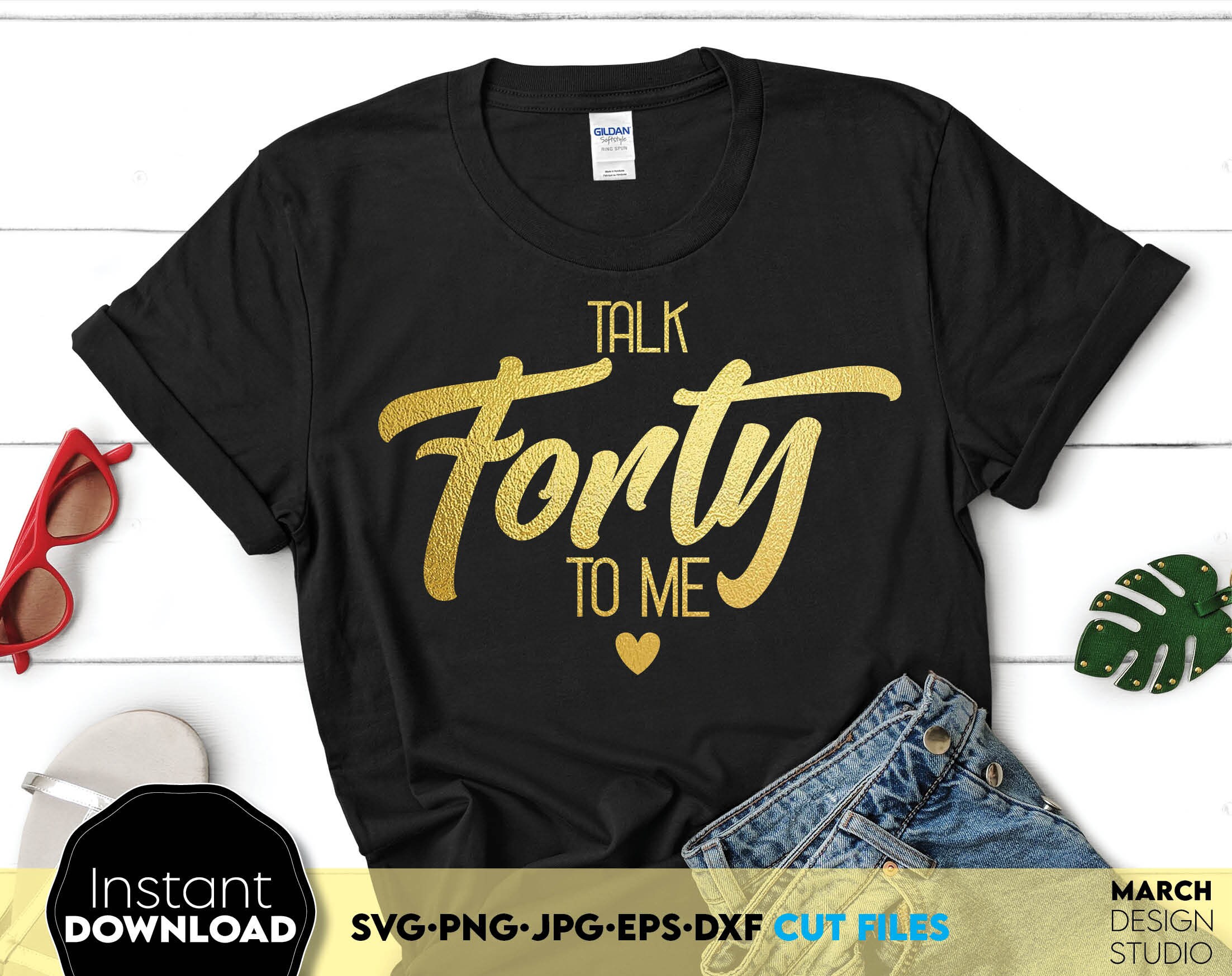 Talk Forty to Me SVG 40th Birthday Svg Forty Birthday SVG 40th | Etsy