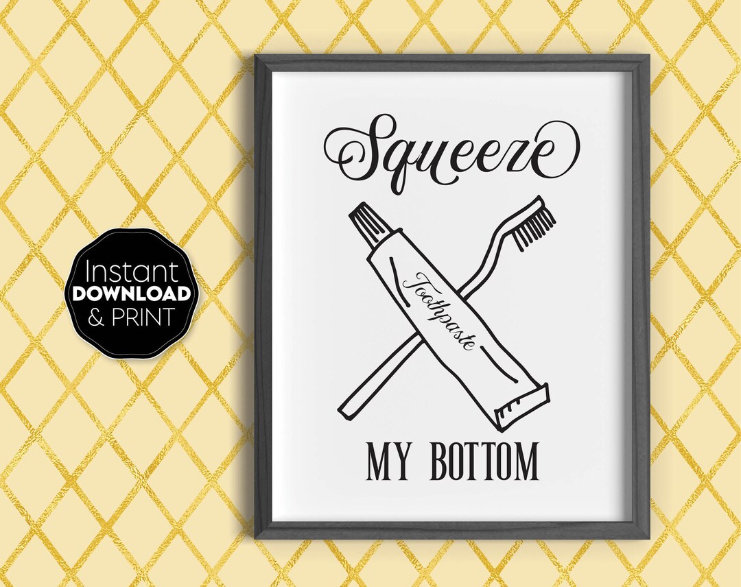 Funny Printable Wall Art for Bathroom, Wash Your Hands, Funny Printable ...