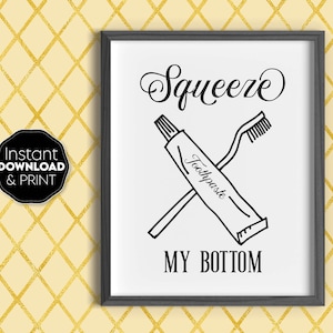 Funny Printable Wall Art For Bathroom,  Wash Your Hands, Funny Printable Bathroom Wall Decor, Bathroom Prints Bathroom Wall Digital Download
