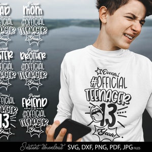 13. Geburtstag Shirt, 13. Geburtstag Shirt, 13. Geburtstag Shirt, 13. Geburtstag Shirt, 13. Geburtstag Shirt, 13. Geburtstag für Cricut und Silhouette