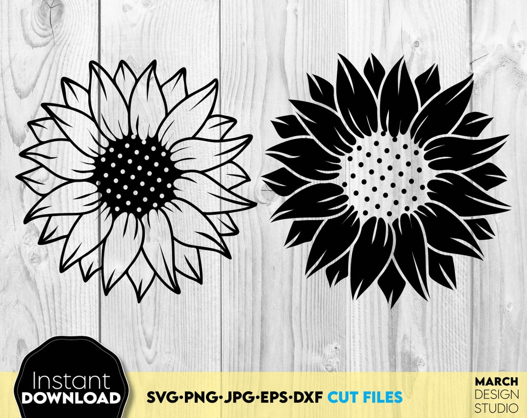 Sunflower SVG: Simple Flower Cut File for Cricut (digital Download) - Etsy