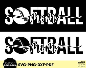 Softball Mom SVG: Retro Game Day Shirt Design (Digital Files)