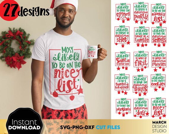 Christmas SVG Bundle Christmas Shirt SVG for Cricut Christmas Tee