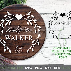 Mr and Mrs SVG | Split Monogram SVG | Wedding Svg | Marriage Svg | Mr and Mrs Sign | Mr and Mrs Wedding Sign Svg | Cut Files For Cricut