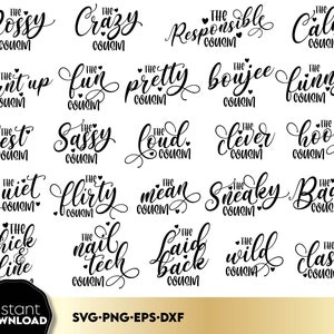 Bundle Cousin Crew svg, The Cousin Crew Png bundle, Cousin shirts bundle, Cousins matching shirts svg, New To The Crew, Cousin Squad svg png