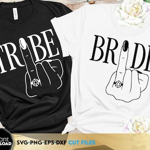 Bride Tribe SVG Png, Bachelorette Party Shirts SVG, Hochzeit Ring Finger SVG Png, Mittelfinger svg