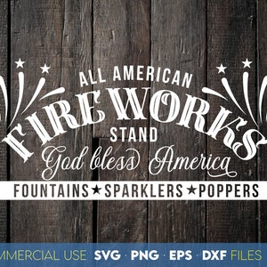 All American SVG PNG – 4th of July Patriotic USA Design for Shirts, Mugs, Banners, Sublimation, Cricut Silhouette, Independence Day Decor