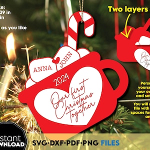 Our First Christmas svg Bundle, Christmas svg , Christmas ornaments svg, First Christmas svg, first Christmas as family svg, png, dxf, pdf