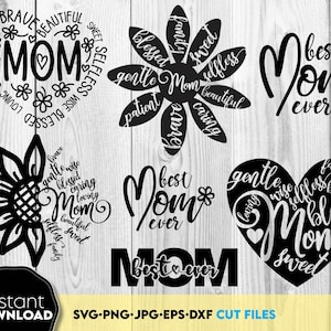 Mama SVG Bundle | Muttertag SVG Bundle | Mama Leben SVG | Blumen Mom svg | Mom svg Schnittdateien | Mama Liebe svg | Mom Herz svg | Mama Geschenke svg