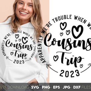 Viaggio tra cugini SVG / Ragazze in vacanza SVG / Viaggio tra amici SVG / Vibrazioni estive svg / Weekend tra cugini svg / Viaggio estivo svg / Magliette abbinate svg