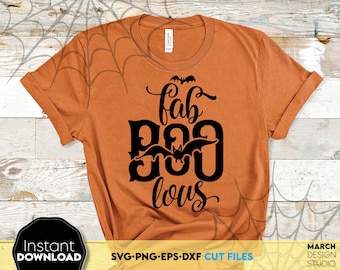 Halloween FaBOOous Design, Boo Shirt SVG PNG, digitale bestanden direct downloaden