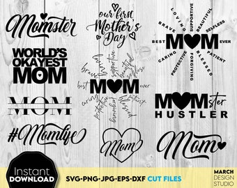 Mom SVG Bundle | Funny Mom Life Designs (Digital Files)