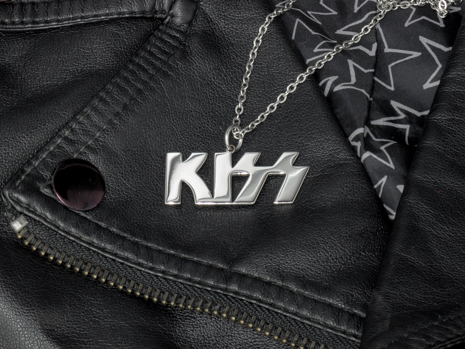 KISS Necklace KISS band Pendant Kiss Logo Demon Sign Starchild Etsy