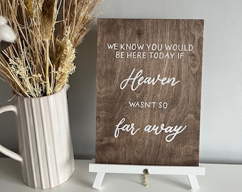 Handwritten Wooden Loving Memory sign - Wedding Signs - Handwritten Calligraphy Sign