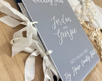 Personalised Wedding Card Album | Greeting card Folder | Handwritten Calligraphy Card organiser | Wedding Card Keeper | Frosted Acrylic File