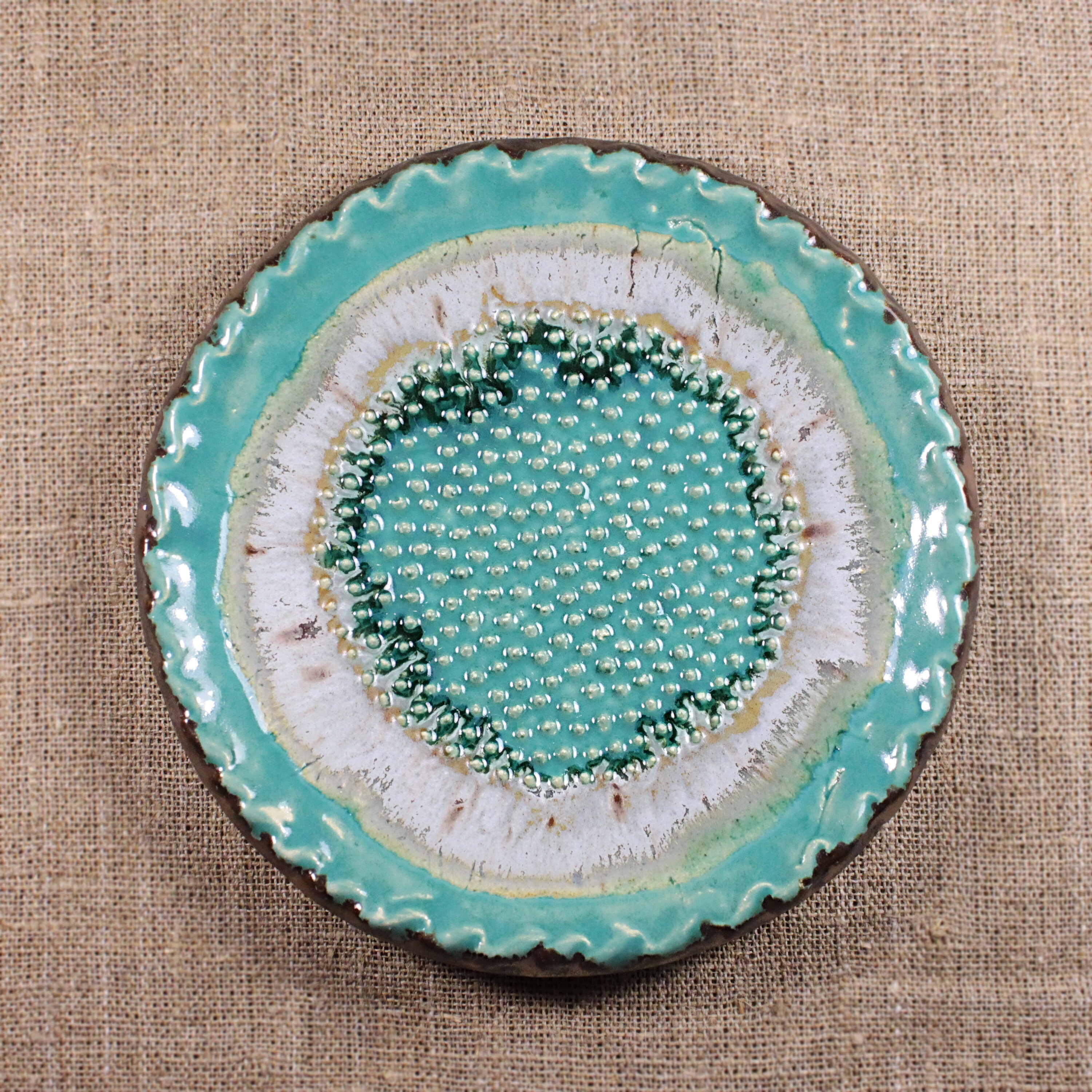 Ceramic garlic grater dish handmade cheese grater plate from Etsy