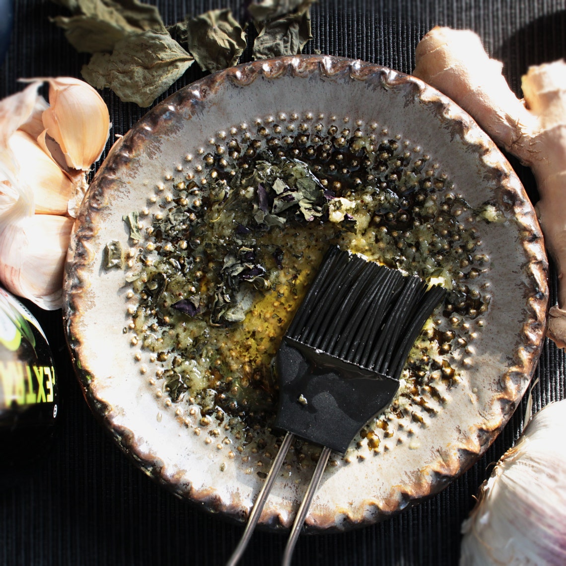 Ceramic garlic grater dish handmade cheese grater plate from Etsy