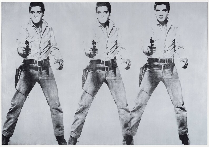 Andy Warhol Pop Art Triple Elvis Poster Print Wall Art Canvas | Etsy