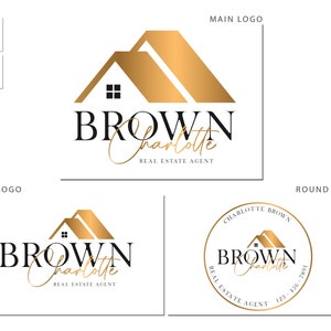 REAL ESTATE LOGO, Realtor Logo, Real Estate Marketing, House Logo Design for Real Estate Agent or Realtor,