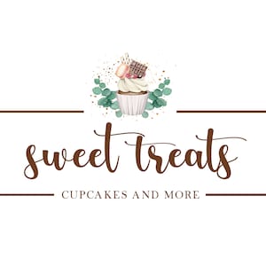 Bakery Logo Design, Cupcake Logo, Cake Shop Logo, Baker Logo,