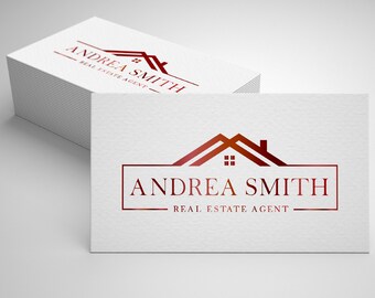 REAL ESTATE LOGO, Rose Gold Logo, House Logo, Realtor Logo,