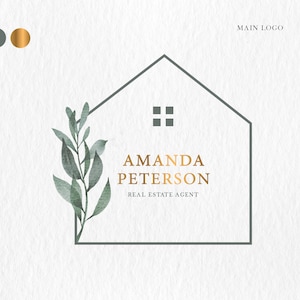 Real Estate Logo Design, Realtor Logo, Branding Kit, Floral Logo, Premade Logo and Watermarks,