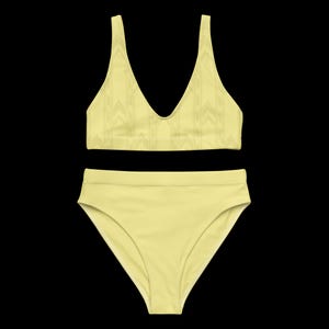 Backrooms High Waisted Bikini, Liminal Space Swimsuit, Weirdcore Backrooms Retro Two Piece, Analog Horror Swimwear